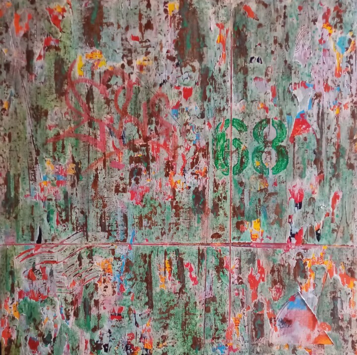 Urban wall 绘画, 15.8x15.8 in