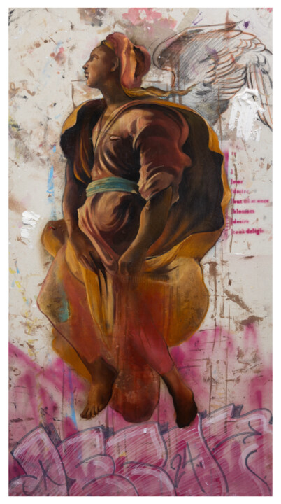 Shroud - Limited edition giclée Painting, 65x35.4 in
