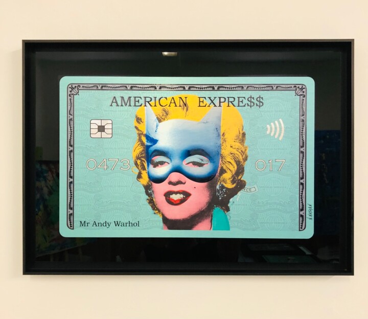Amex A.Warhol Painting, 16.5x23.6 in