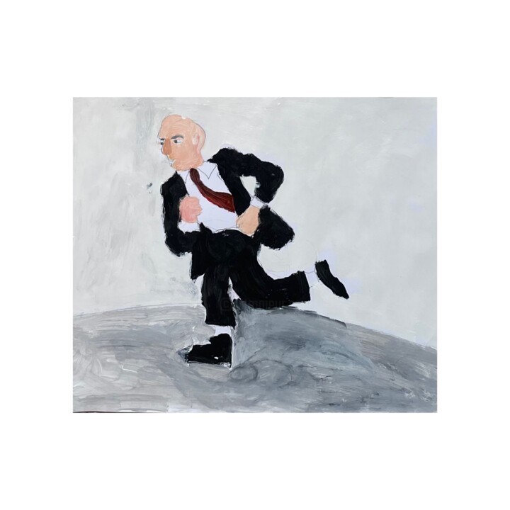 Running 绘画, 15.8x11.8 in