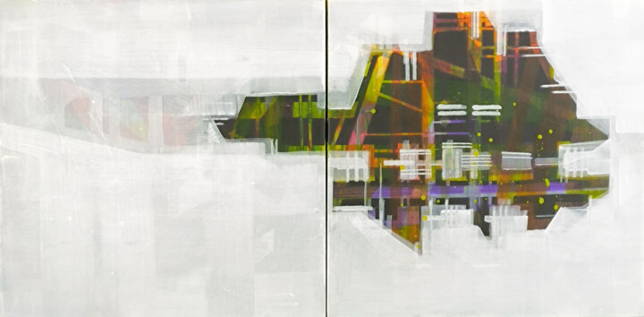 Au-delà 15 绘画, 19.7x39.4 in