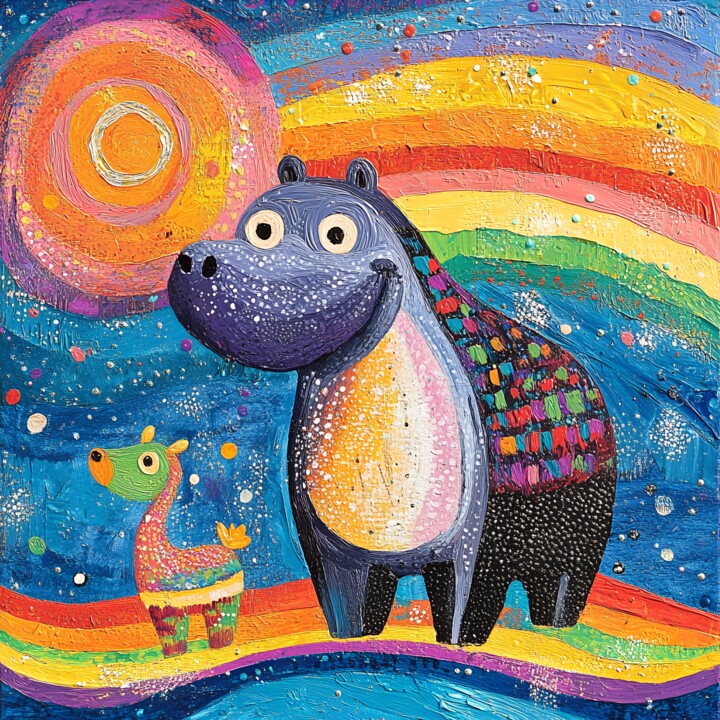 Rainbow Beats Under the Stars 数字艺术