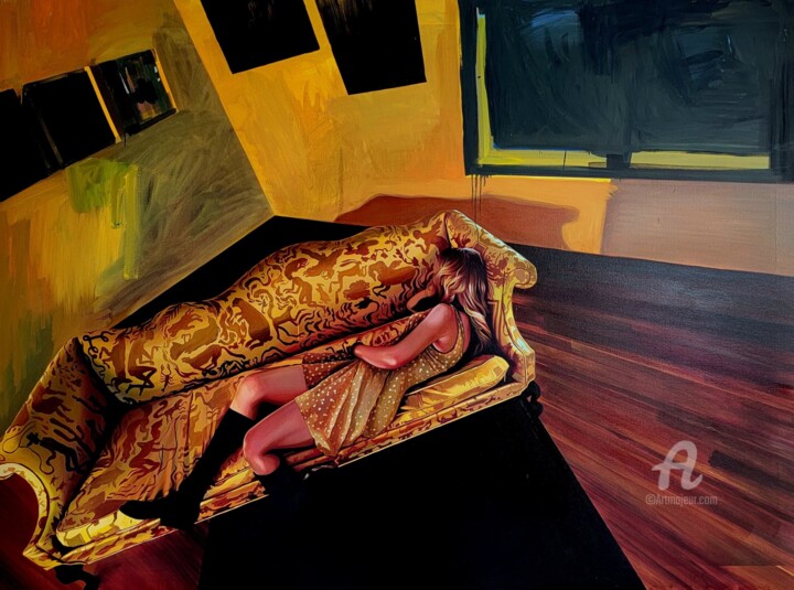 The Saffron Blues 绘画, 72x96 in