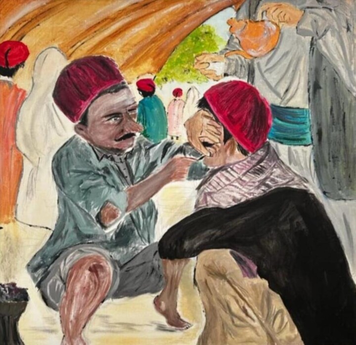 The Dentist Painting, 23.6x23.6 in