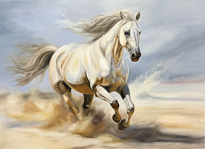 “Freedom in grace “ 绘画, 43.3x59.1 in