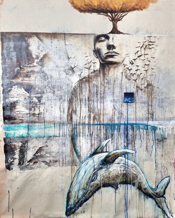 Viens la vie Painting, 61.8x47.2 in