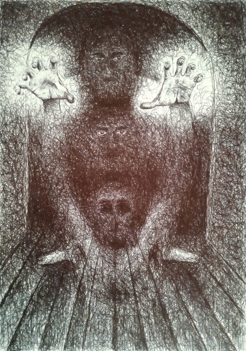 Les Mains Sacrées 5 图画, 16.5x11.4 in