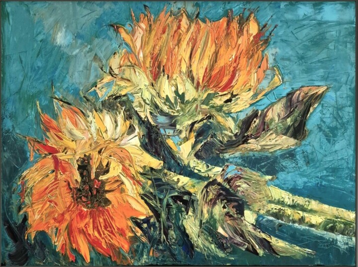 SUNFLOWERS 绘画, 23.6x31.5 in