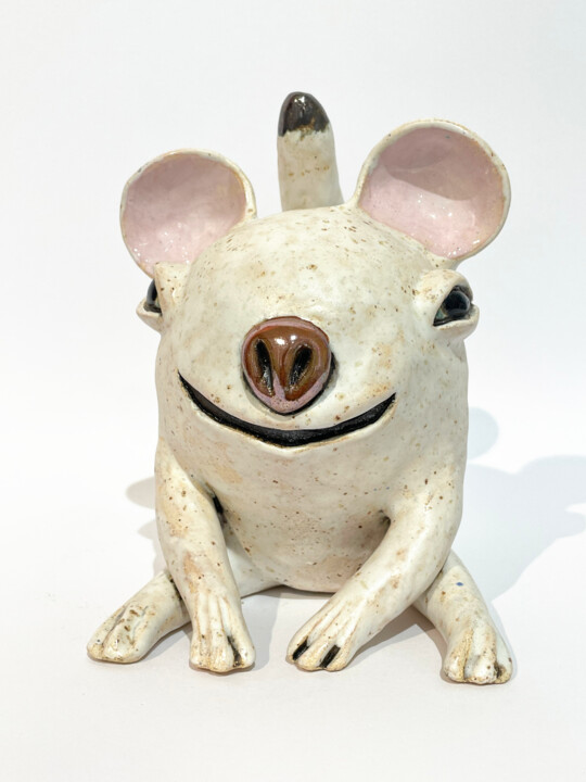Sweet White Wombat 雕塑, 5.9x4.3 in