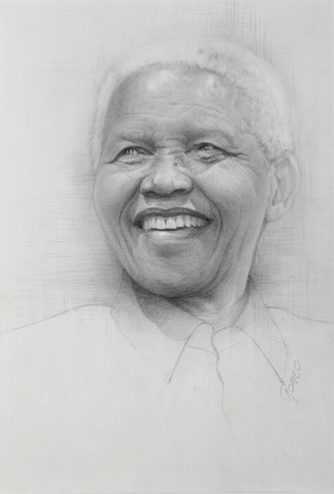 Nelson Mandela 图画, 11.4x7.9 in