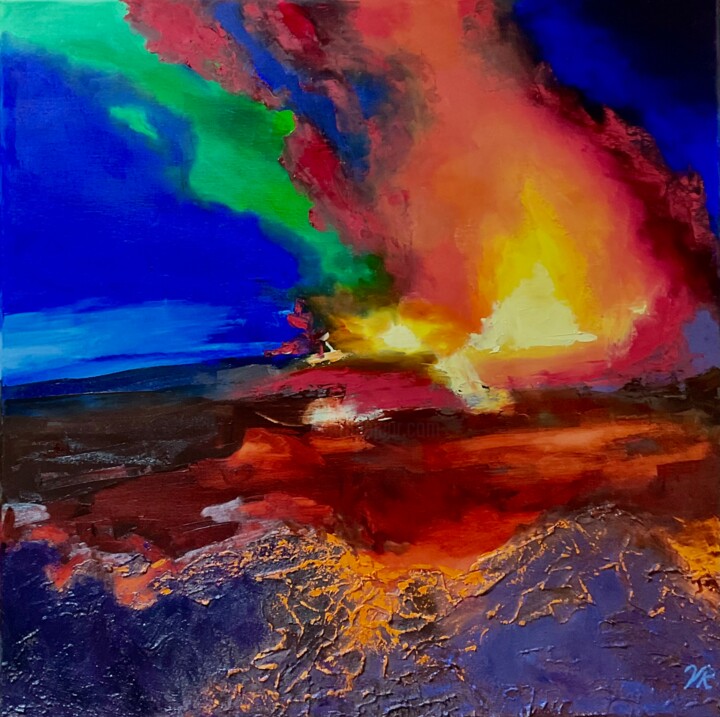BLOOD OF THE EARTH 绘画, 31.5x31.5 in