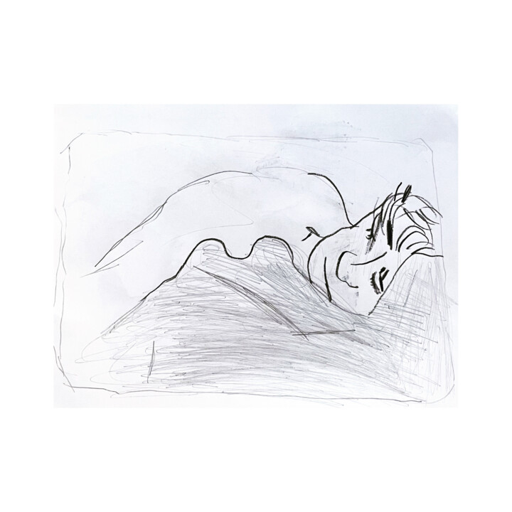 The Bed drawing Drawing, 8.3x11.4 in