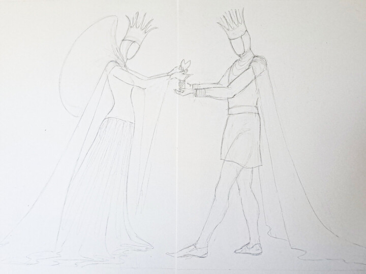 Steps of the making of the work