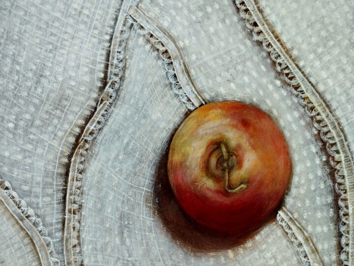 Painting titled "Still apple" by Hadzi Natalija Milutinovic, Original Artwork, Acrylic