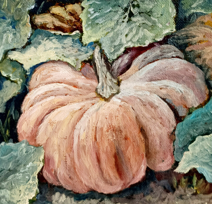 Hello pumpkin 绘画, 5.9x5.9 in