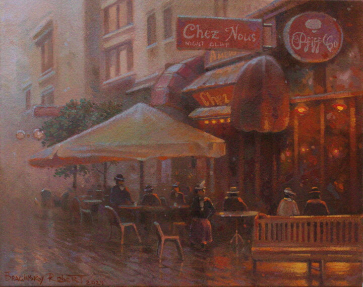 Rainy Vienna (30s-40s) 绘画, 15.8x19.7 in