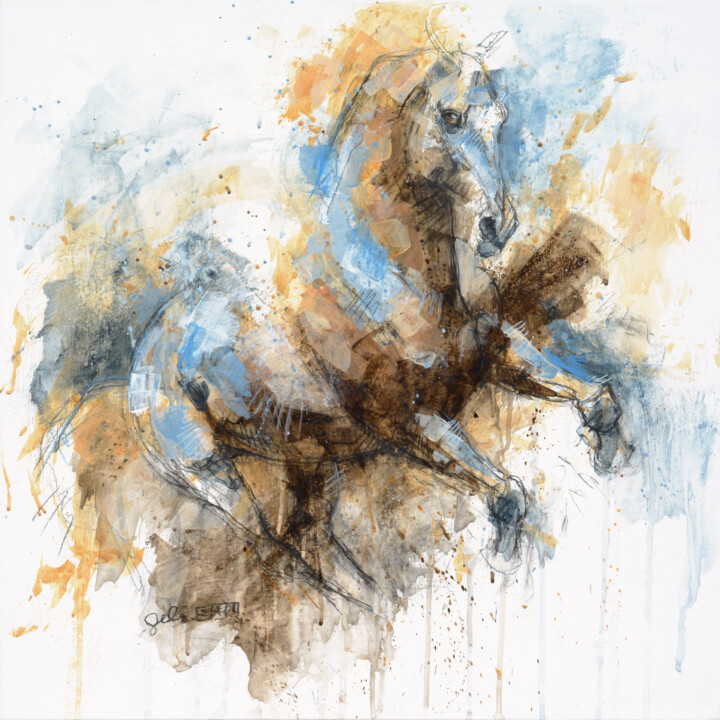 Nu Equin 148t (In gallery) 绘画, 23.6x23.6 in