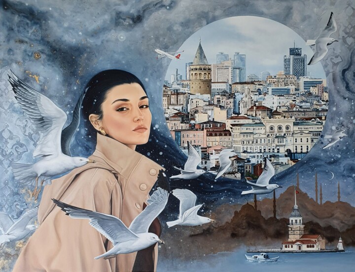 Viaggio a Istanbul Pittura, 39,4x51,2 in