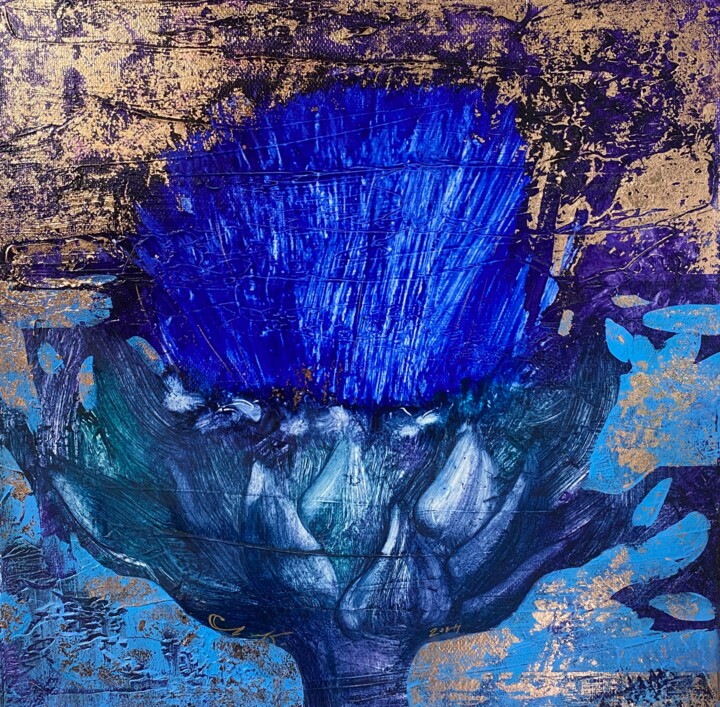 Blooming artichoke Pittura, 11,8x11,8 in