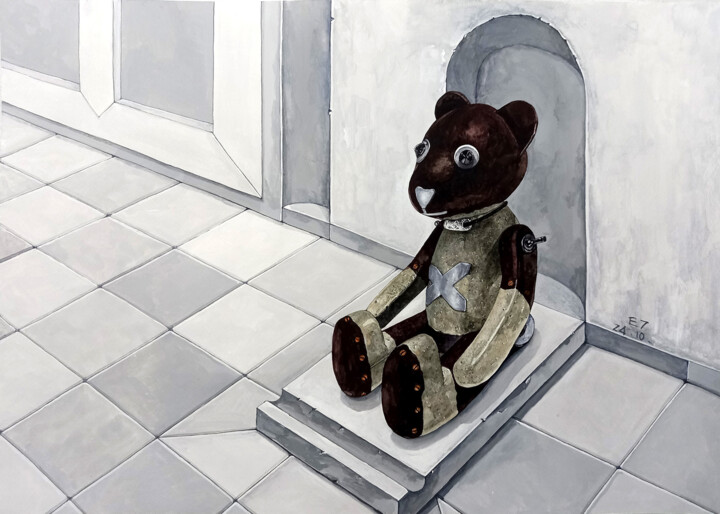 Still life-Bear doll 绘画, 15.4x21.3 in