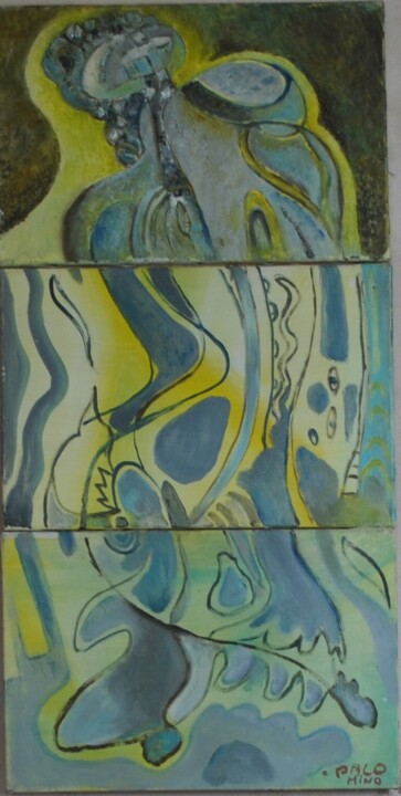 les trois rectangles 绘画, 39.4x17.7 in