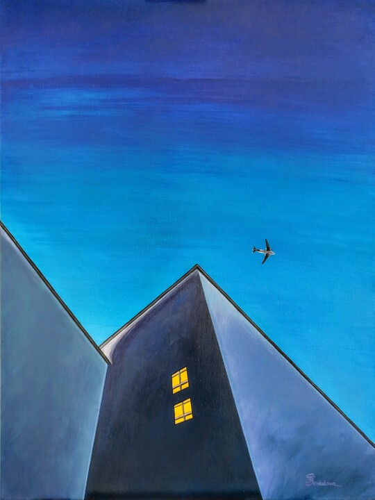 FLIGHT OF SILENCE 绘画, 31.5x23.6 in