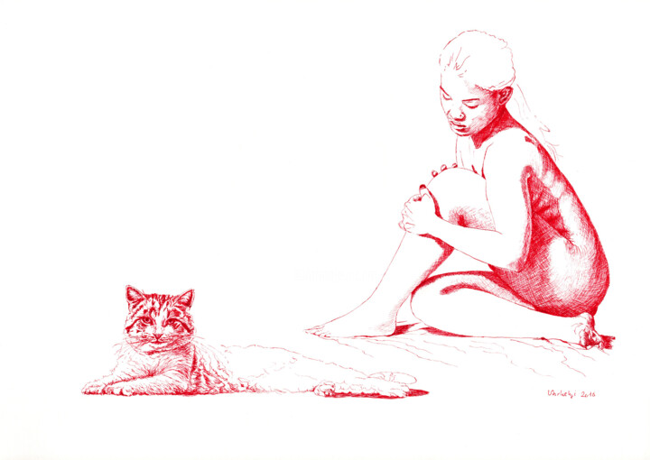 Tekening,  11,7x16,5 in 