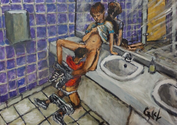 Men's world 绘画, 9.8x13.8 in