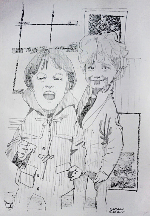 Andrea e Leone 图画, 16.5x11.4 in