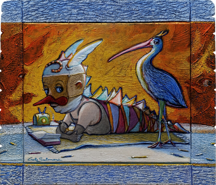 HARLEQUIN'S ASSISTANT 绘画, 13.2x15.4 in
