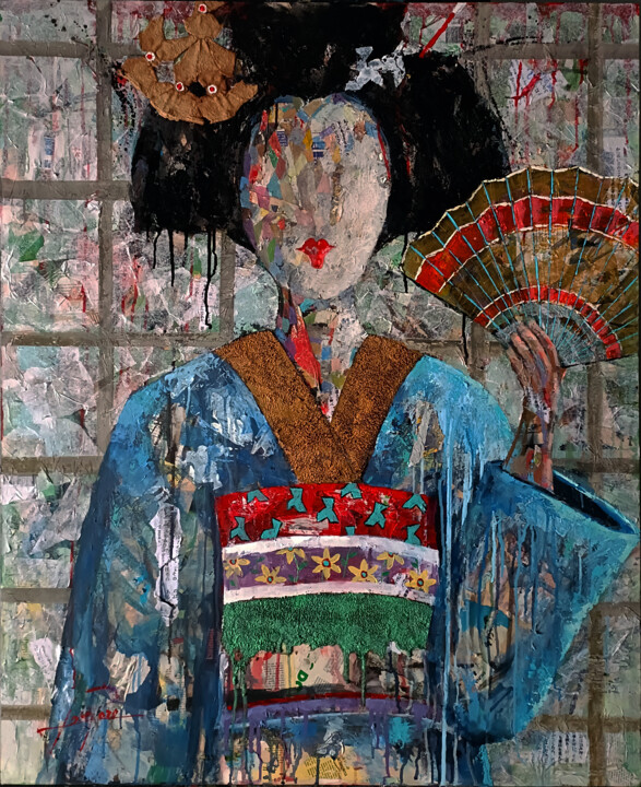 SERIE GEISHA 00092 绘画, 48x39.4 in