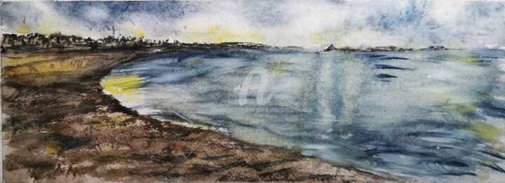 Peinture intitulée ""Quand le ciel bas…" par Jean-Pierre Missistrano, Œuvre d'art originale, Aquarelle