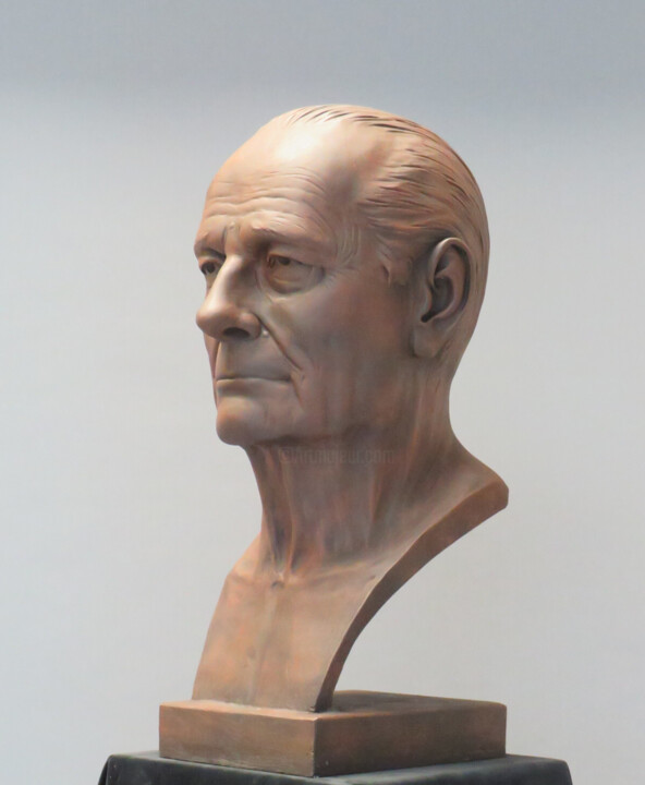 Buste de Jacques CHIRAC Sculptuur, 27,6x11,8 in