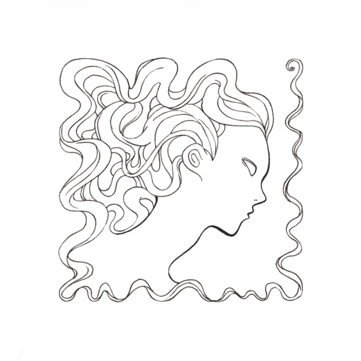 Tekening,  4,7x4,7 in 
