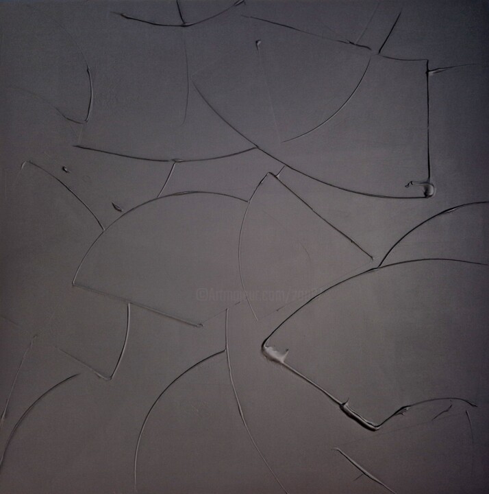 Peinture intitulée "MONOCHROME NOIR A15" par Sandrine Hartmann, Œuvre d'art originale, Acrylique Monté sur Châssis en bois