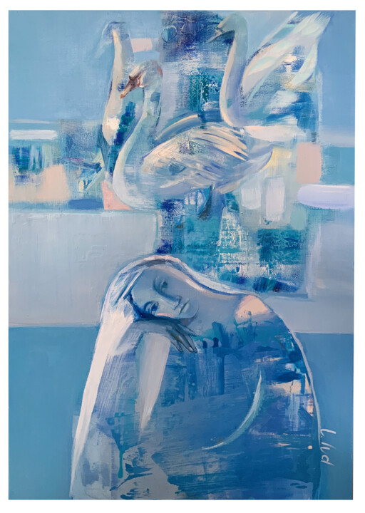 Swan Song of the Changing Waters Картина, 47,2x31,5 in