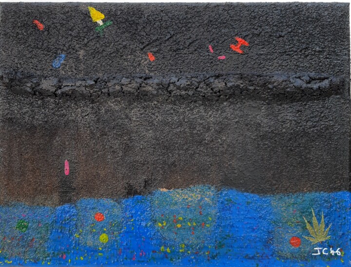 début d'un tsunami 绘画, 11.8x15.8 in