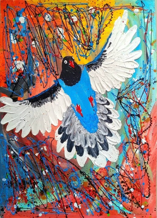 I can Fly in colors 绘画, 11.5x16.5 in