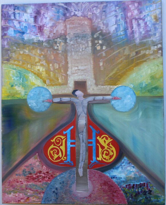 Jesus am Kreuz 绘画, 39.4x31.5 in
