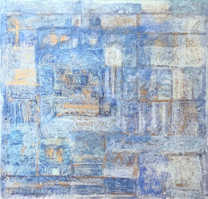 Azzurro - Composition bleue 绘画, 47.2x49.2 in