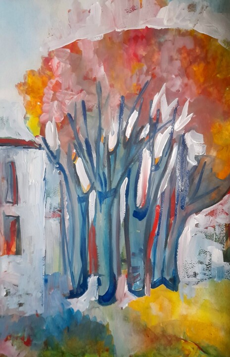 House in Spain Schilderij, 16,5x11,7 in