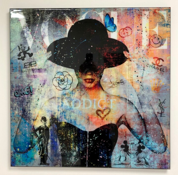 绘画 标题为“Vogue Addict Blue” 由N Nathan, 原创艺术品, 数字油画