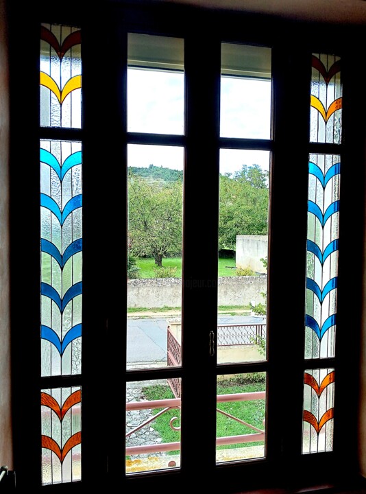 Sculpture intitulée "Habillage fenêtre V…" par Renaud Angerville-Langlois, Œuvre d'art originale, Verre