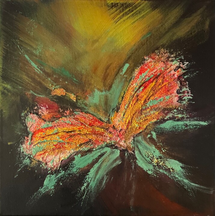 Butterfly - magical 3d abstract| Schmetterling Krafttier 3d 绘画, 11.8x11.8 in
