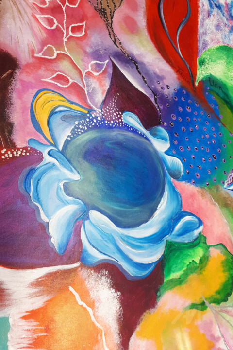 Petals of Imagination. Abstract Expressionism. 绘画, 72x48 in