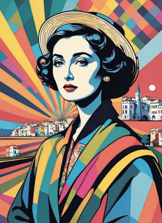 The Vibrant Lady 绘画, 48x35 in