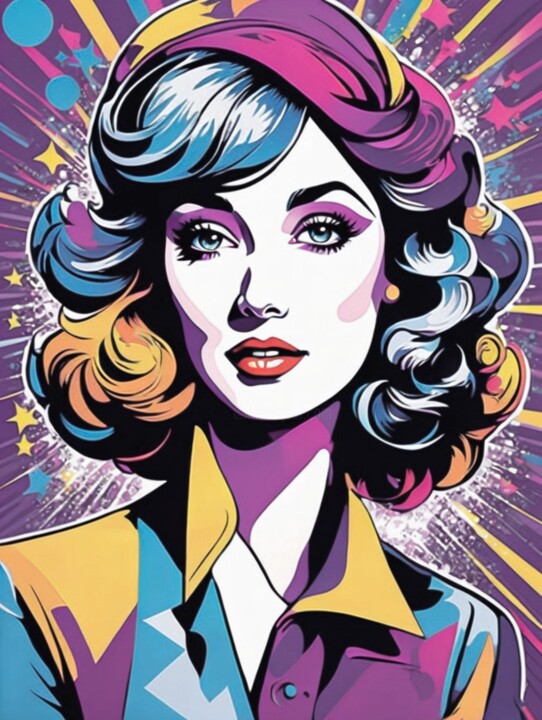 A Bright Woman Schilderij, 62x47 in