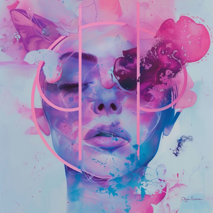 Blush of Dreams Painting, 19.7x19.7 in