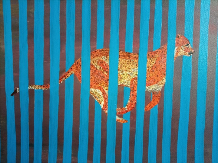 Save Cheetahs 绘画, 11.6x16.5 in