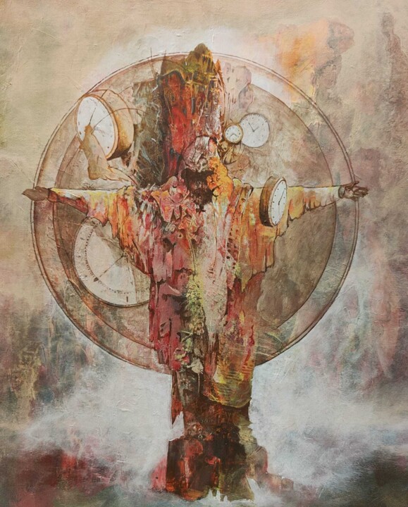 Ζωγραφική με τίτλο "Zegarmistrz światła" από Krzysztof Bendinger, Αυθεντικά έργα τέχνης, Ακρυλικό